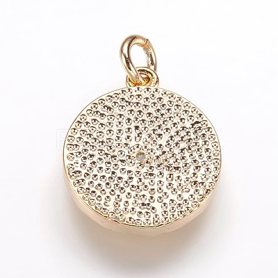 Hammered Brass Pendants KK-K207-02G-1