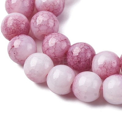 Ombre Effect Dyed Glass Beads Strands GLAA-T031-01O-11-1