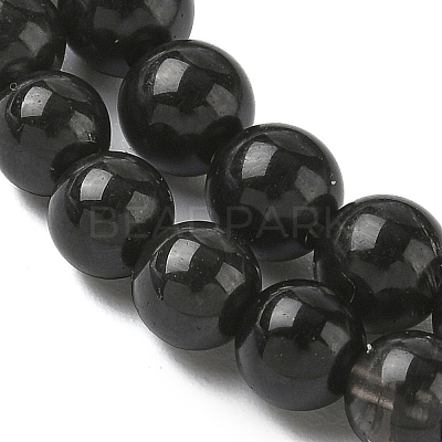 Natural Ice Obsidian Beads Strands G-P590-A01-6mm-03-1