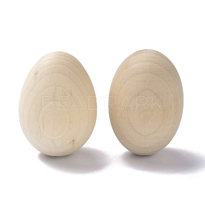 Unfinished Blank Wooden Easter Craft Eggs WOOD-I006-02-1