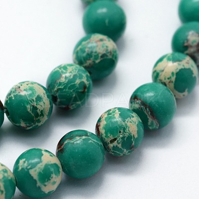 Synthetic Imperial Jasper Beads Strands G-I199-35-6mm-1