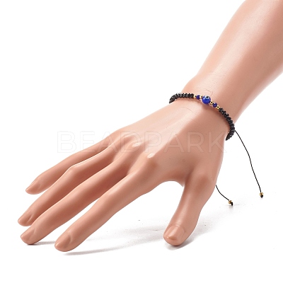 Adjustable Nylon Thread Braided Bead Bracelet BJEW-JB06441-02-1
