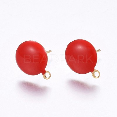 Ion Plating(IP) 304 Stainless Steel Stud Earring Findings X-STAS-P203-A01-02-1
