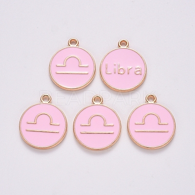 Alloy Enamel Pendants ENAM-S124-01B-09K-1