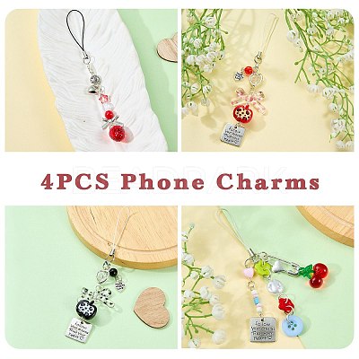 3pcs 3 Styles Acrylic Mobile Straps MOBA-SZ0001-14-1