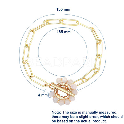 Brass Paperclip Chain Bracelets BJEW-JB05180-1
