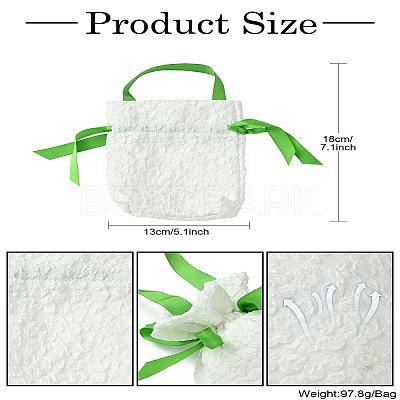 Cloth High Jacquard Flower Sugar Gift Drawstring Bags with Handle ST-CJ0004-01D-1