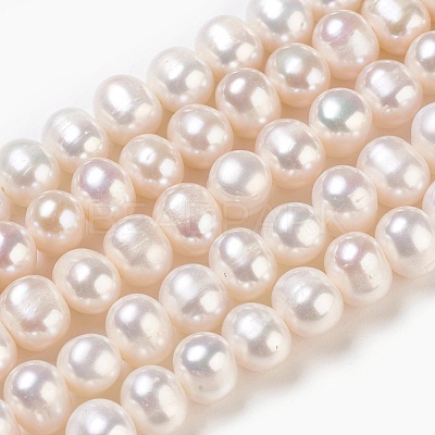 Natural Cultured Freshwater Pearl Beads Strands X-PEAR-S001-8-9mm-3-1