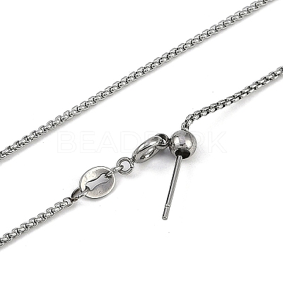304 Stainless Steel Bx Chains Necklaces NJEW-H042-11P-1