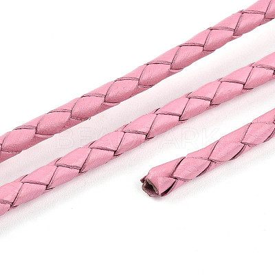 Braided Cowhide Leather Cord NWIR-N005-01D-3mm-1