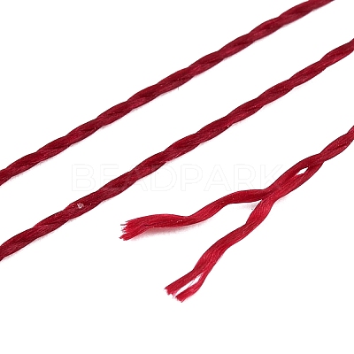 2-Ply Round Waxed Cotton Thread Cords YC-T004-01A-10-1