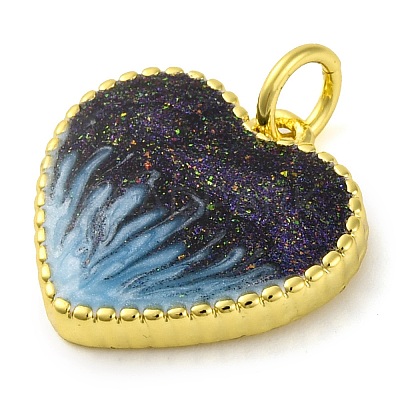Brass Enamel Pendants KK-S401-17G-C-1