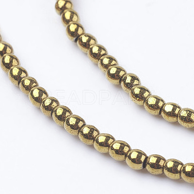 Non-Magnetic Synthetic Hematite Beads Strands G-G091-2mm-1-1
