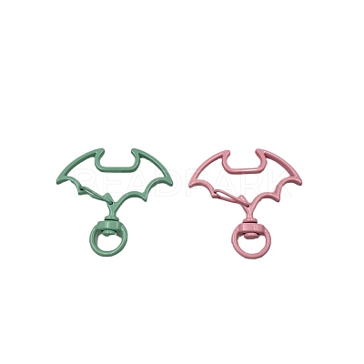 Spray Painted Alloy Swivel Lobster Claw Clasps PW-WG46327-01-1