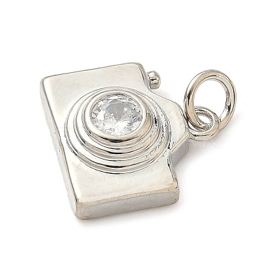 Brass Pave Cubic Zirconia Pendants KK-Z120-58B-P-1