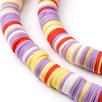 Handmade Polymer Clay Beads Strands CLAY-R089-8mm-T022-1