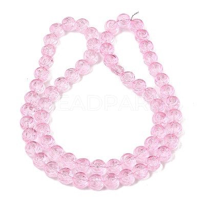 Baking Paint Transparent Glass Beads Strands GL-CBA2ED2-04F-1