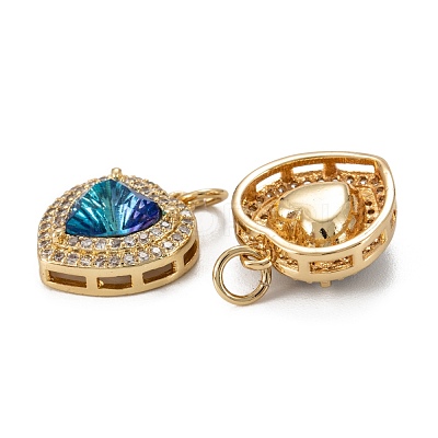 Brass Micro Pave Cubic Zirconia Pendants KK-G404-A-01-1