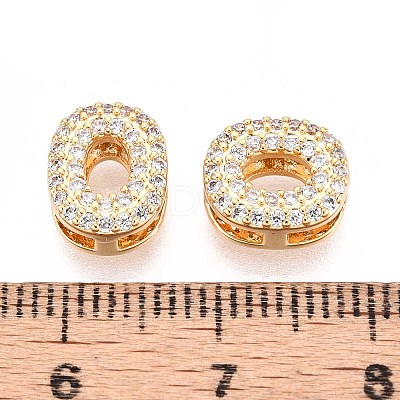 Brass Micro Pave Clear Cubic Zirconia Beads KK-T071-17G-O-1