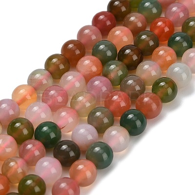 Natural Agate Beads Strands G-F814-A02-6mm-1