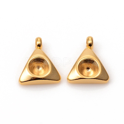 201 Stainless Steel Pendants Rhinestone Settings STAS-L244-32G-1