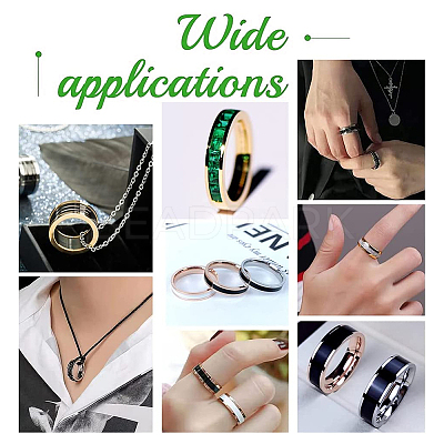 18Pcs 18 Styles 201 Stainless Steel Grooved Finger Ring Settings STAS-UN0042-78-1