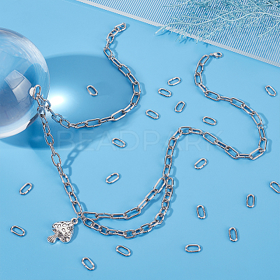 200Pcs 304 Stainless Steel Linking Rings STAS-UN0060-35-1