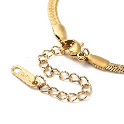 Ion Plating(IP) 304 Stainless Steel Herringbone Chain Bracelet for Men Women BJEW-E058-01B-G-1