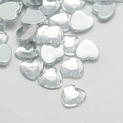 Imitation Taiwan Acrylic Rhinestone Cabochons GACR-A025-18x18mm-01-1