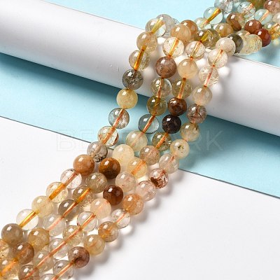 Natural Rutilated Quartz Beads Strands G-B029-B02-03-1