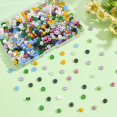600Pcs 12 Colors Imitation Jade Glass Seed Beads SEED-ME0001-05-1