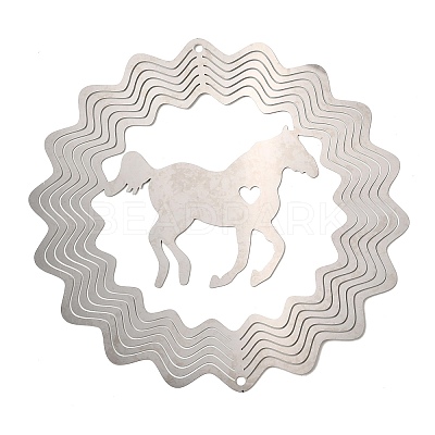 201 Stainless Steel 3D Rotating Hanging Wind Spinner STAS-C166-01E-P-1