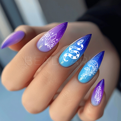 Stainless Steel DIY Nail Art Templates MRMJ-WH0092-056-1