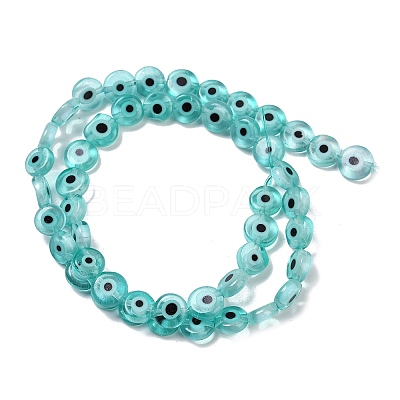 Handmade Evil Eye Lampwork Beads Strands LAMP-G164-10B-01-1