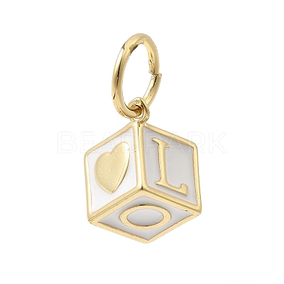 Brass Enamel Pendants KK-P338-43G-02-1