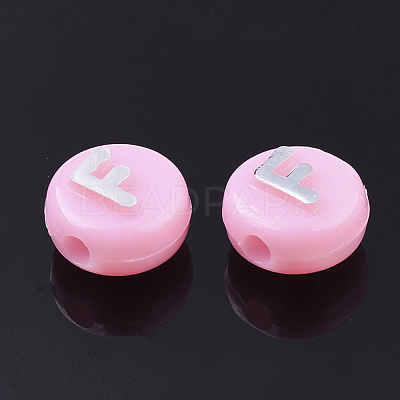 Plating Opaque Acrylic Beads MACR-T032-02F-1