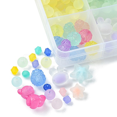 Frosted Acrylic Beads MACR-YW0002-41-1
