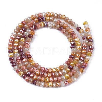 Electroplate Glass Beads Strands EGLA-S192-001A-A03-1