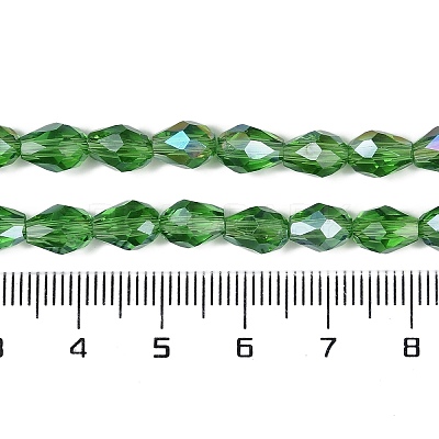 Transparent Electroplate Glass Beads Strands EGLA-N013-T4mm-B14-1