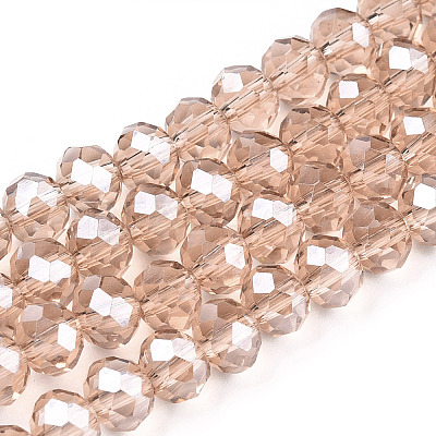 Electroplate Glass Beads Strands EGLA-A034-T4mm-A29-1