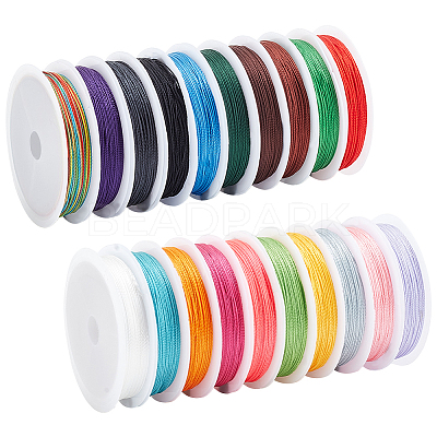 20 Rolls 20 Colors Polyester Round Thread OCOR-PH0002-64B-1
