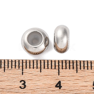 202 Stainless Steel Beads STAS-P238-10P-F-1