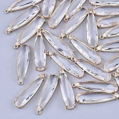 Transparent Glass Pendants X-GLAA-T007-15F-1