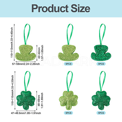 20Pcs 4 Styles Saint Patrick's Day Foam Pendant Decorations FIND-TA0010-96B-1