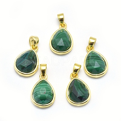 Natural Malachite Pendants G-O176J-01G-1