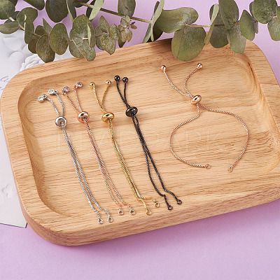 Rack Plating Eco-Friendly Brass Chain Bracelet Making KK-TA0007-84-RS-1