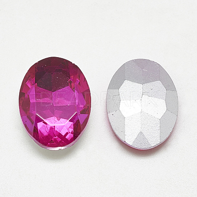 Pointed Back Glass Rhinestone Cabochons RGLA-T080-6x8mm-09-1