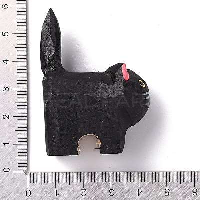 Cat Shape Wood Figurines LS-DJEW-G043-01C-1