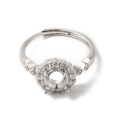 Adjustable Alloy Pad Ring Settings KK-C022-01D-P-1