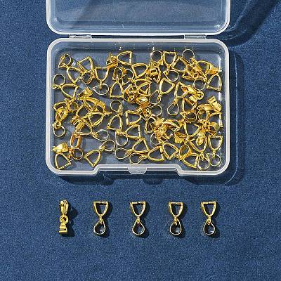 50Pcs Brass Ice Pick Pinch Bails IFIN-FS0001-47A-1